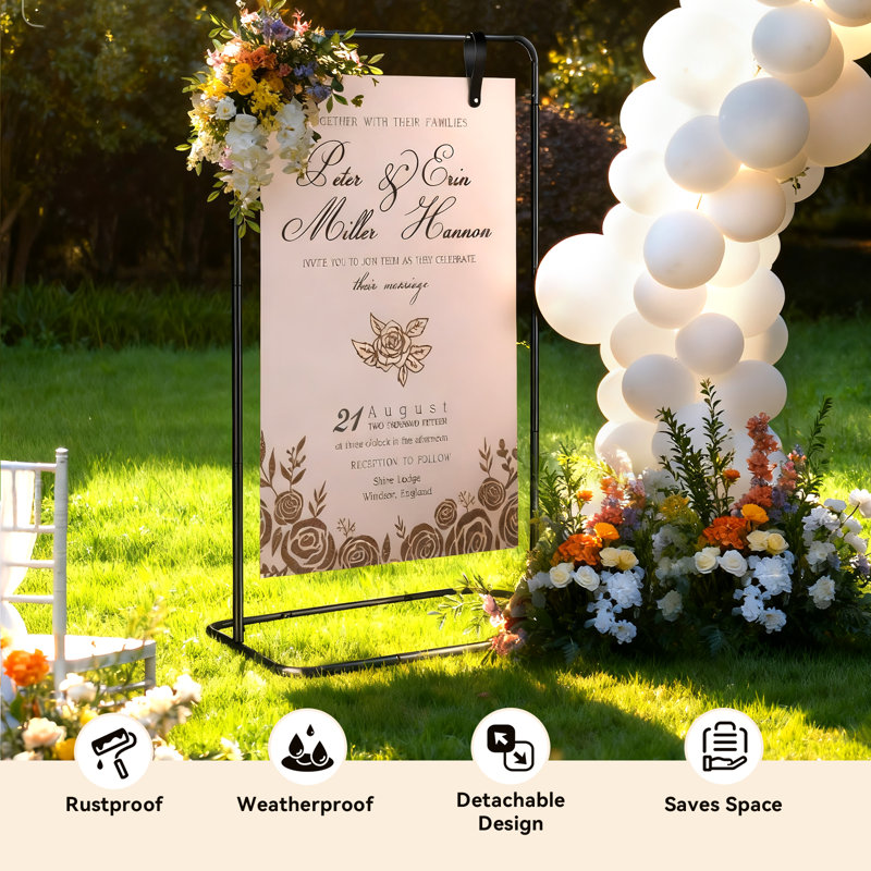 Porte-affiche de mariage, noir, Noir
