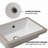 18 inch x 12 inch White Ceramic Rectangular Undermount Bathroom Sink with Overflow