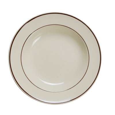 Yanco Brown Speckled 10 Oz. Speckled Soup Bowl In American White