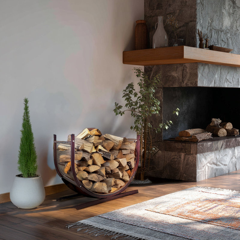 48cm W Metal Log Rack