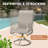 Baileyville 6-Person Patio Dining Set with 53" Round Patio Dining Table and 6 Swivel PVC-coated polyester Dining Chairs-47873395