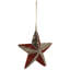 Beaded And Sequined 5-Point Star Christmas Ornament - 6" - Red