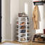 Tour de rangement rotative ajustable à 20 tablettes pour chaussures