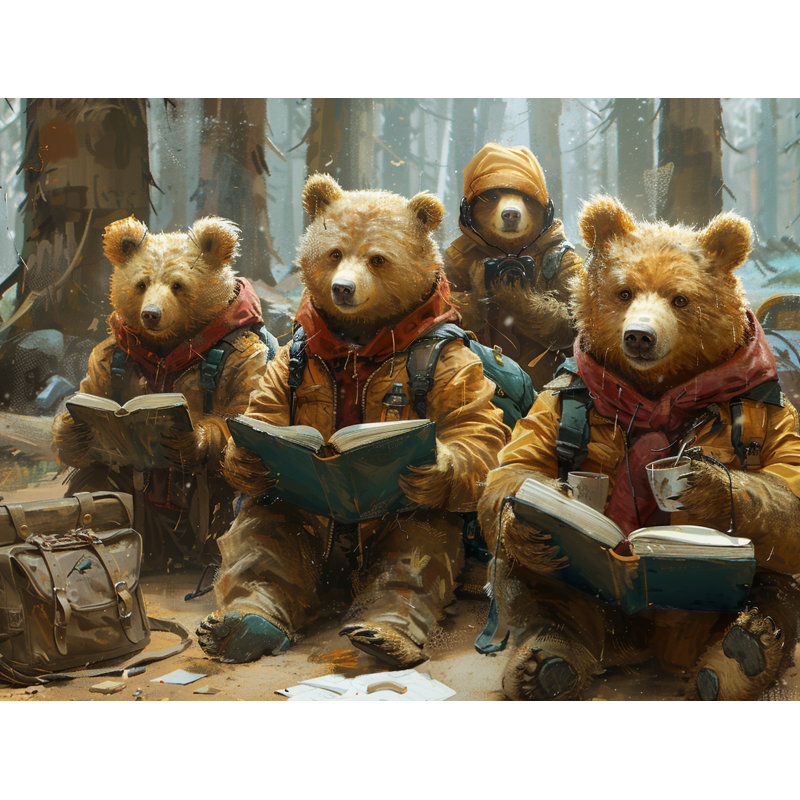 Jeté en laine polaire Bears, Jeté