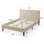 Lit plateforme tapissier capitonné à profil bas Rajneet-1998578366-1927561043