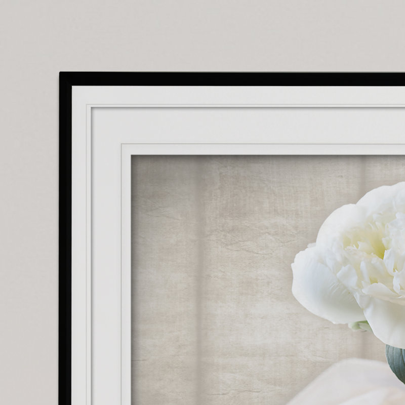 " Mason Jar Bloom I ", Black, 20" H x 24" W x 1.5" D