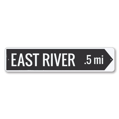 River Arrow Custom Aluminum Sign