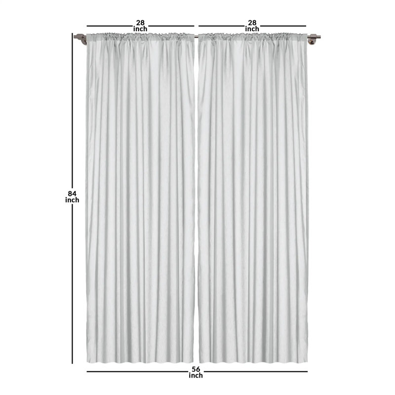 Room Darkening Sliding Panel Pair, 28" x 84"