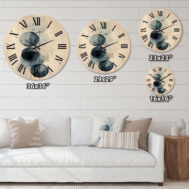 Horloge murale en bois massif Rossitano, Petit