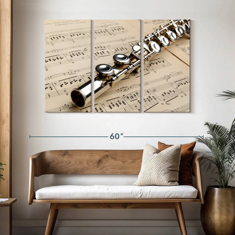 Abarca Sheet Music Flute, 32" H x 50" W