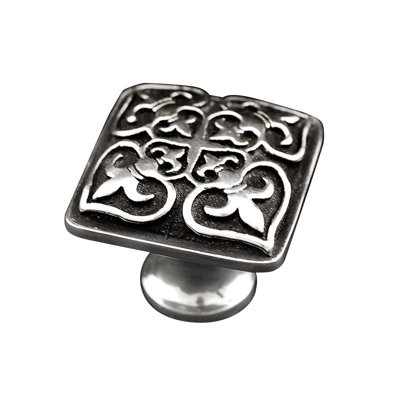 Fleur de Lis 1.25" Square Knob