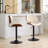 Bar Stools Mid Century Modern Adjustable Counter Height Leather Upholstered 360°Swivel Bar Chairs For Kitchen Island/Dining Room/Cafe, 1 Chair/1Carton-931586187-931586197
