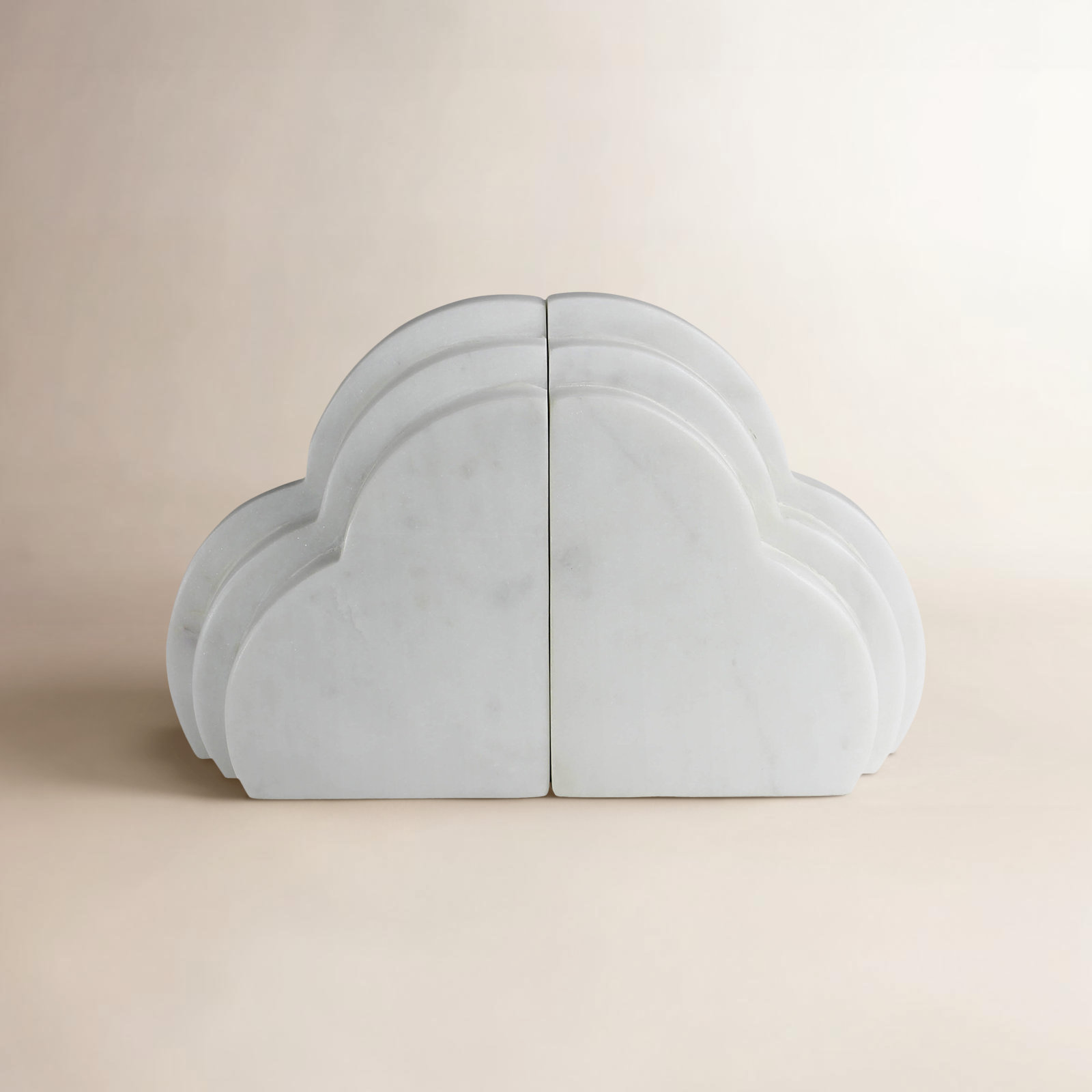 Genuine Marble Cloud Bookends