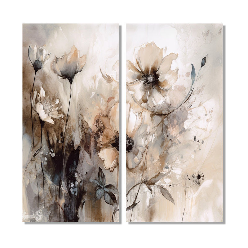 Georgetta - Grandes impressions florales sur toile, 20" H x 24" W, Wrapped Canvas, Does Not Apply