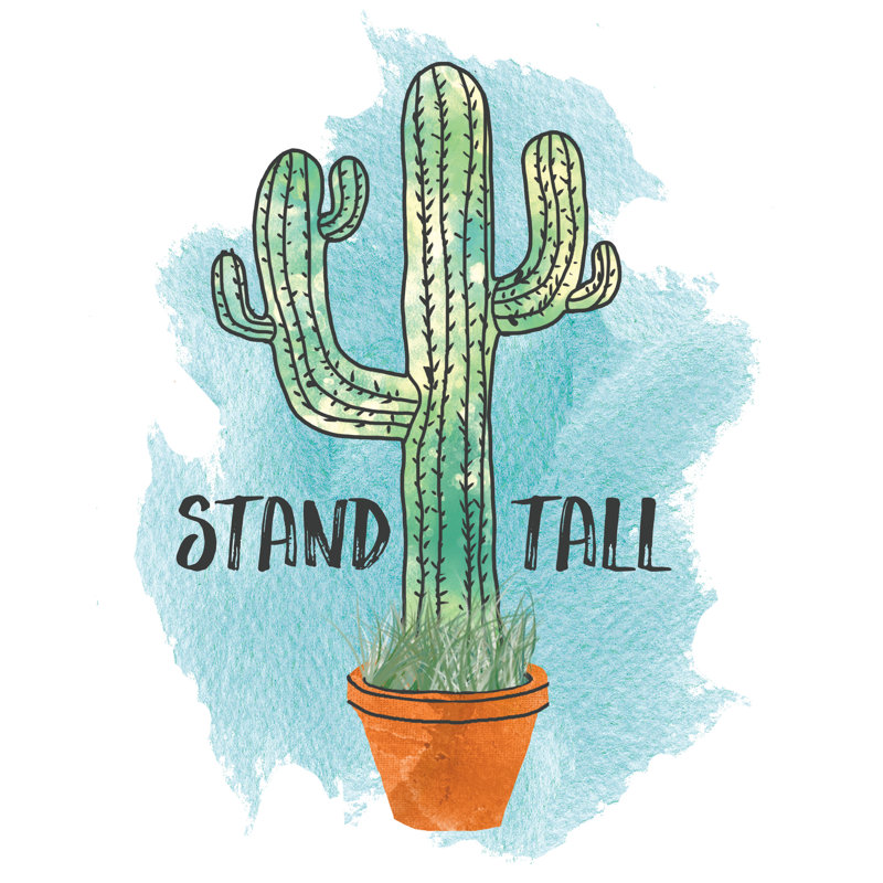 Stand Tall - Painting Print, 76 cm H x 51 cm W, Black Floater Framed