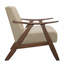 Chaise d'appoint - Mobilier de style moderne avec dossier rembourré et siège en bois brun clair