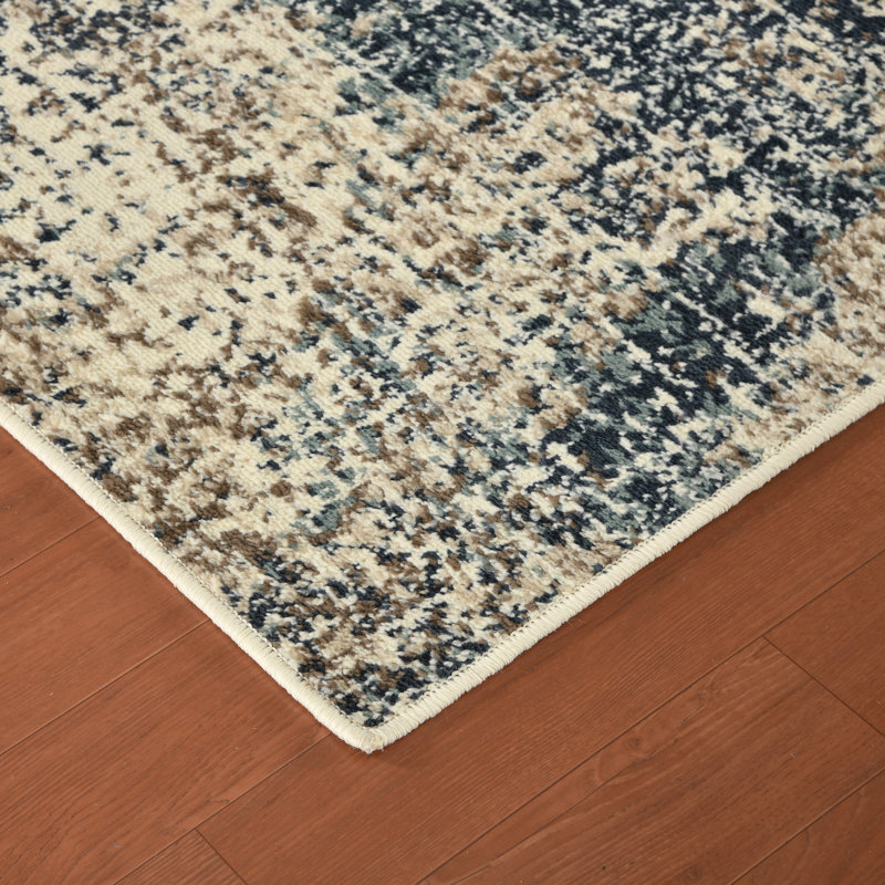 Beacham Transitional Abstract Low Pile Performance Area Rug, Rectangle 2' x 3'