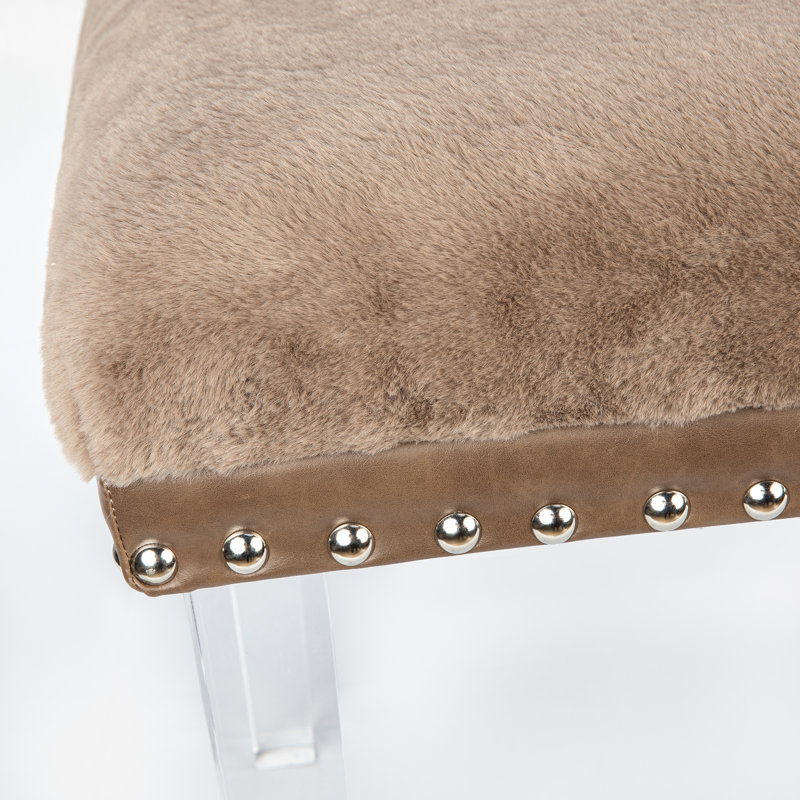 Koree Polyester Upholstered Bench, Mink