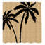 Ensemble de rideau de douche tropical + crochets-44195467