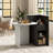 Front Reception Counter Desk Checkout Office Desk With Open Shelf & Lockable Drawer-1171221984