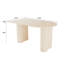 Ensembles de table de salle à manger en MDF crème moderne avec chaises en polyuréthane vert, maison et cuisine
