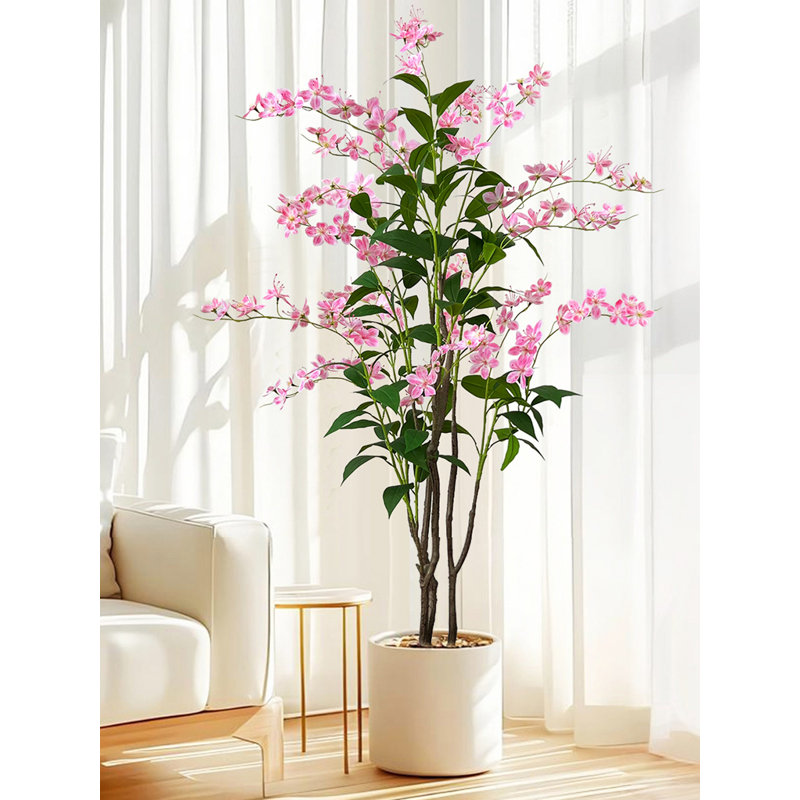 Ornement de décoration d'intérieur en pot, Green, 74.8" H x 8.66" W x 8.66" D