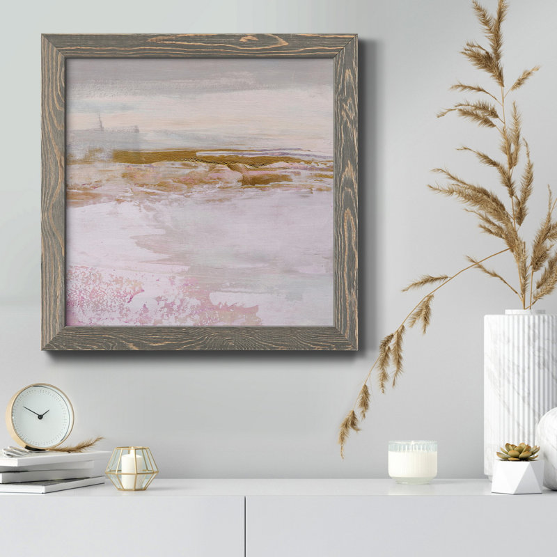 Toile encadrée Magenta Skyline I-Premium - prête à être accrochée, H 31,5 po x l 31,5 po x P 1,5 po, gris