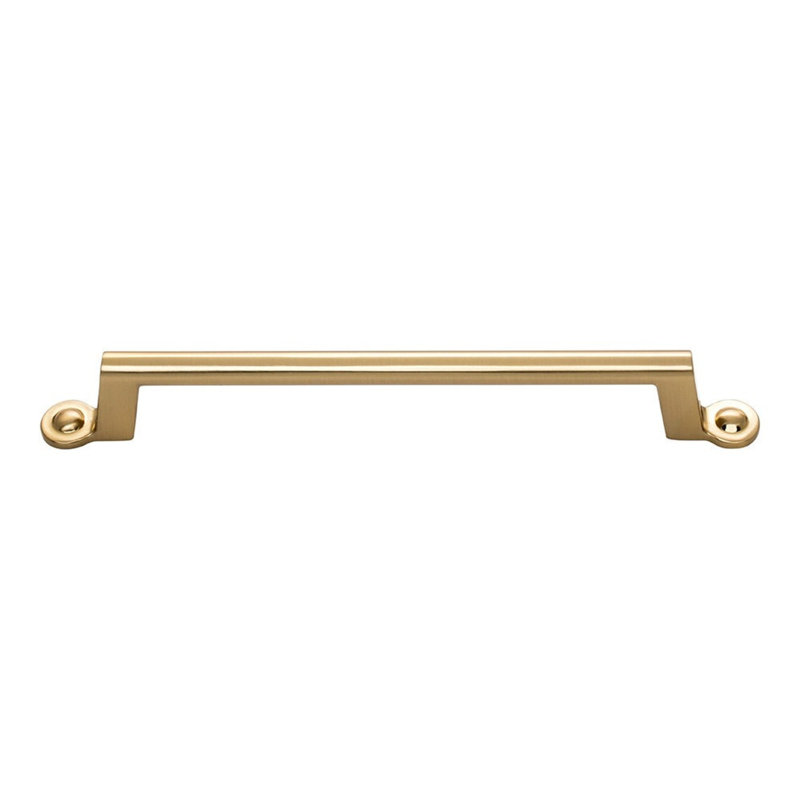 Bradbury 6 5/16" Center to Center Bar Pull, Warm Brass, 6 5/16"