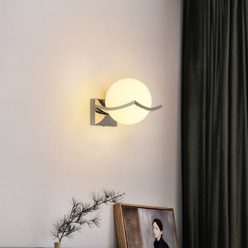 Wall Lights, Glass Ball Indoor Wall Sconces For Bedroom, Living Room