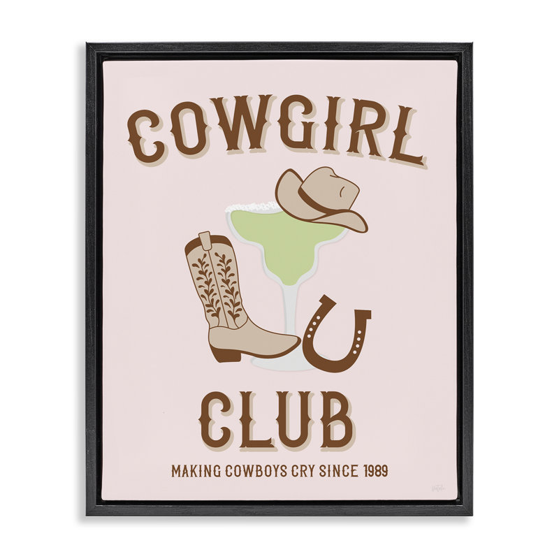 Cadre flottant Cowgirl Club Accessoires, design par Natalie Carpentieri, H 21 po x l 17 po, Cadre flottant noir de jais