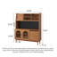 Armoire alimentaire scandinave en bois massif une pièce
