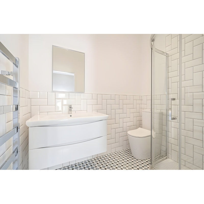 Metal Flat Wall Mirror, 70 cm H x 80 cm W