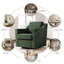Upholstered Swivel Armchair-665445163