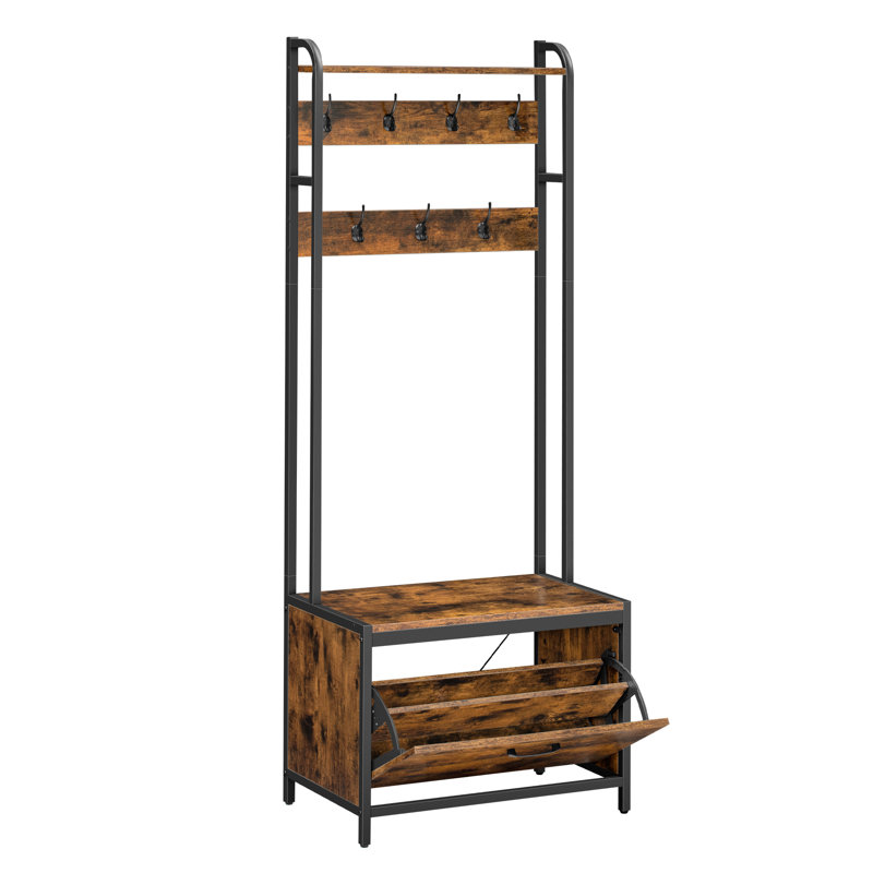 Absa Hall Tree 65cm Wide with Bench and Shoe Storage