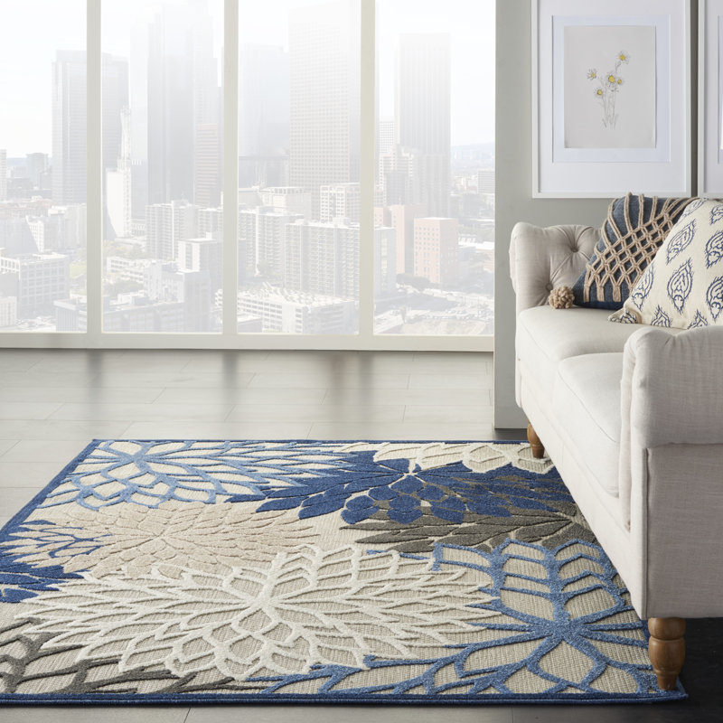 Abela Floral Indoor Rug, Rectangle 3'6" x 5'6"