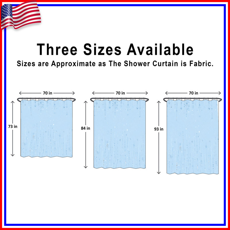 Geometric Shapes Shower Curtain -  Abstract Bathroom Decor Modern, 70in W x 72in H