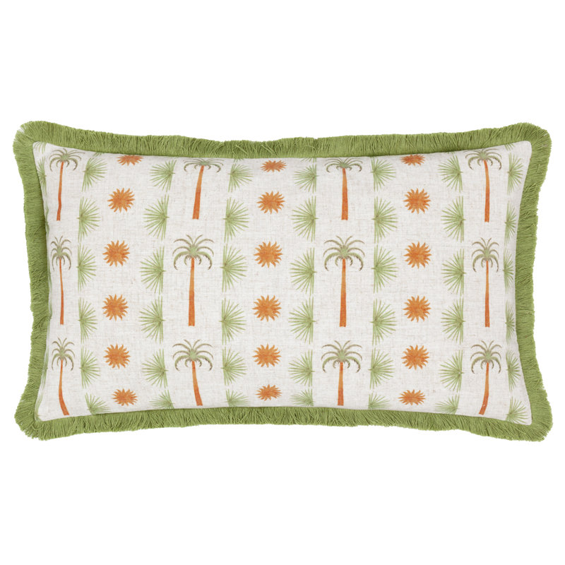 Tropicala Abstract Green Rectangular Throw Pillow Cover