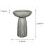 Bain d'oiseaux pour patio extérieur, bain d'oiseaux piédestal résistant aux intempéries 24,4 po | Ciment béton | Gris