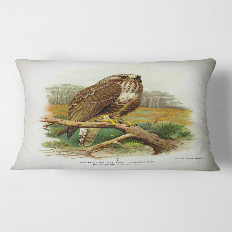 Oiseau rétro Vintage - coussin imprimé traditionnel