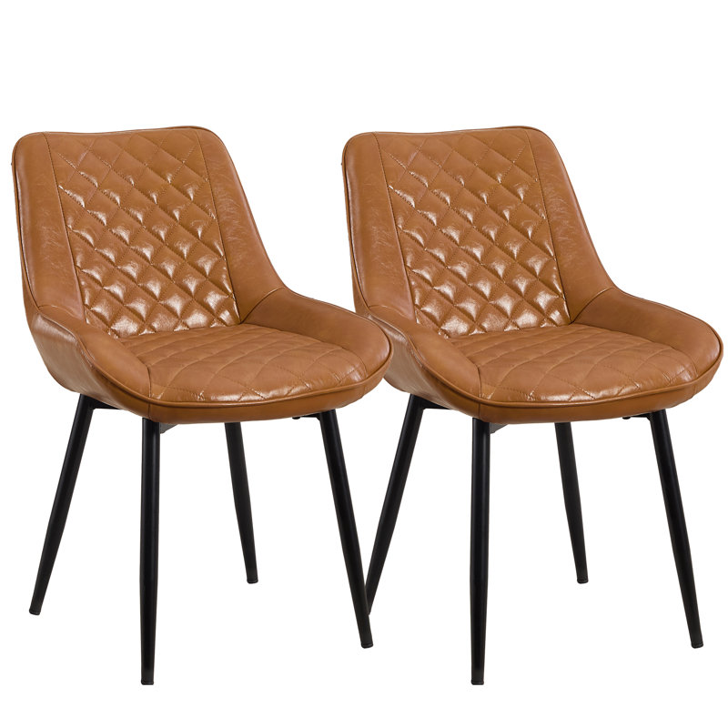46cm H Metal Parsons Chair, Brown