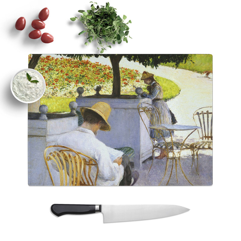 The Trees by Gustave Caillebotte Chopping Board, 0.4cm H x 28.5cm W x 39cm L