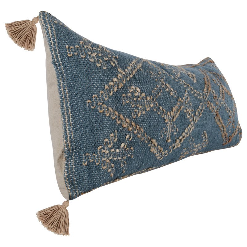 Ferri Lumbar Pillow Insert, Blue/Natural