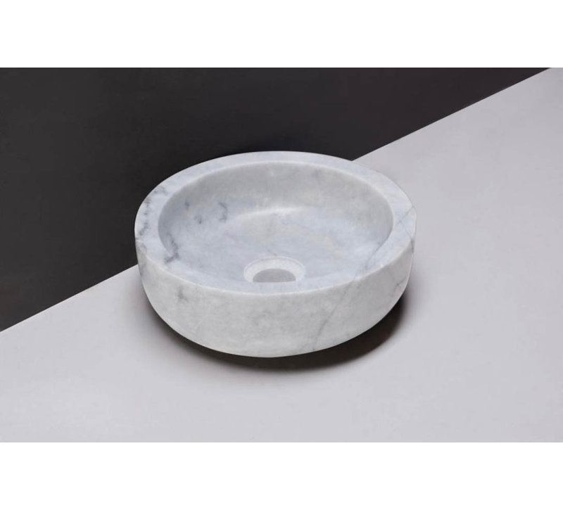 Forzalaqua Granite Handmade Circular Bathroom Sink