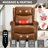 Heat Massage Manual Recliner Chair With Rocker And Swivel In Genuine Leather For Living Room-73524260