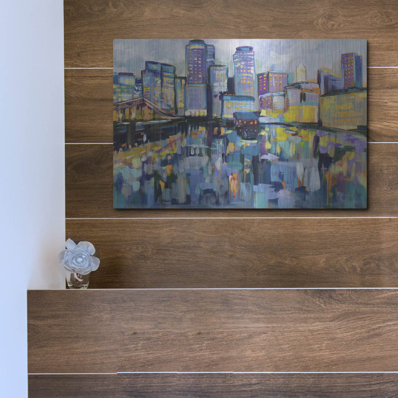 «Boston Harbor» par Jeanette Vertentes, H 12 po x l 16 po