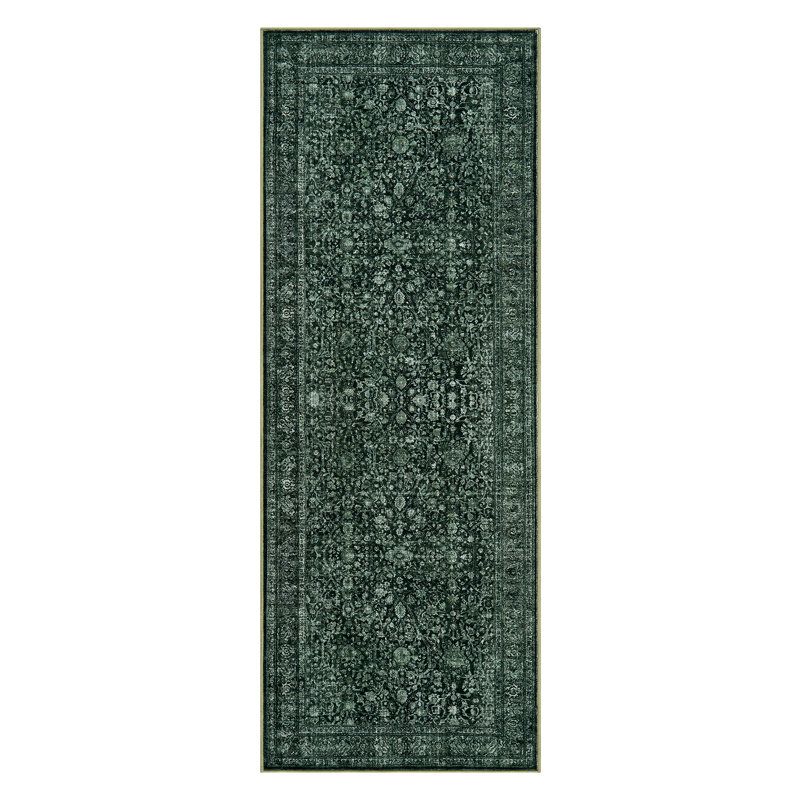 Area Rugs Vintage Floral Boho Area Rug - Soft Washable Low Pile Carpet - Non-Slip, Distressed Design for Living Room, Bedroom, Dining Room, Entryway