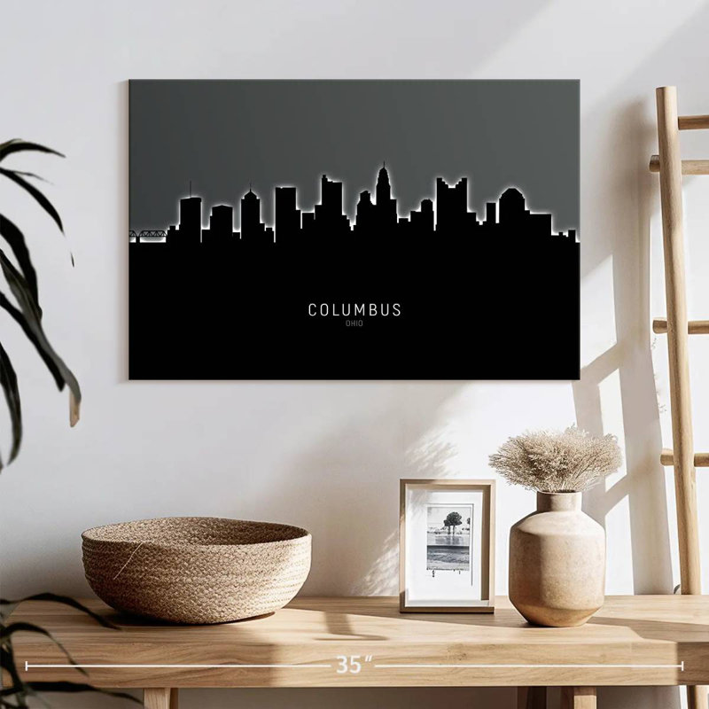 Columbus Ohio Skyline IV, 16" H x 24" W