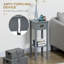 Table de bout à 2 niveaux avec tiroir, table de bout étroite avec tablette inférieure HOMcom, pour le salon ou la chambre à coucher, gris, table-1043295760