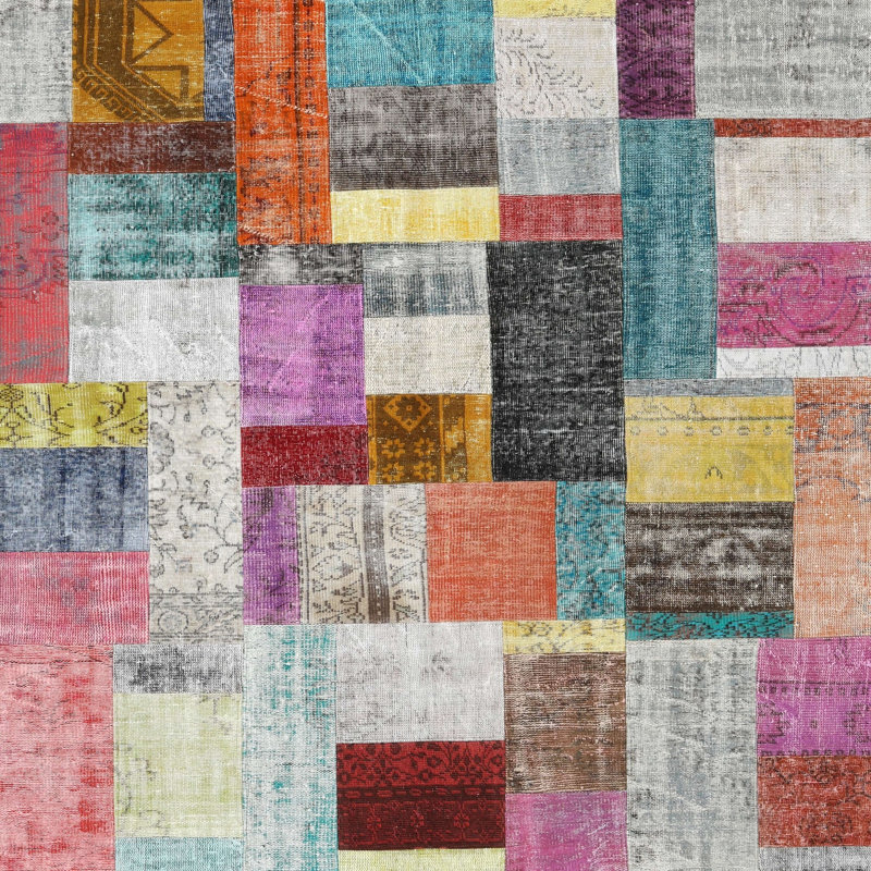 Patchwork Indoor Rug, Square 3'