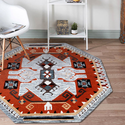 Adriennie Hand Tufted Wool Southwestern Indoor Rug